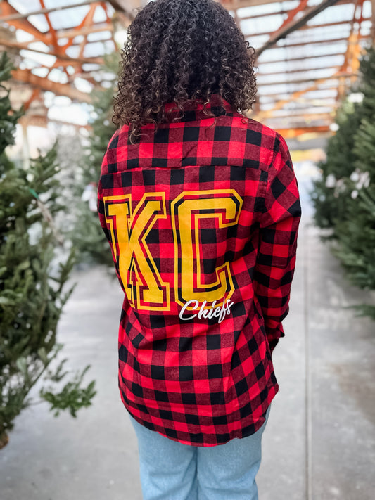 KC Flannel - Small Red Buffalo