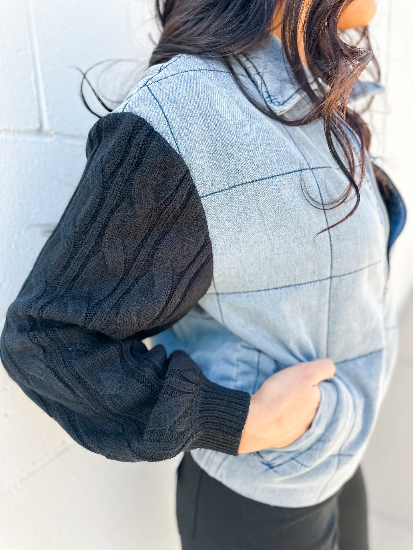 Don’t Forget Me Quilted Denim Jacket