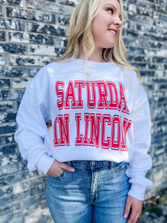 Giddy up its Gameday Blue White Graphic Tee