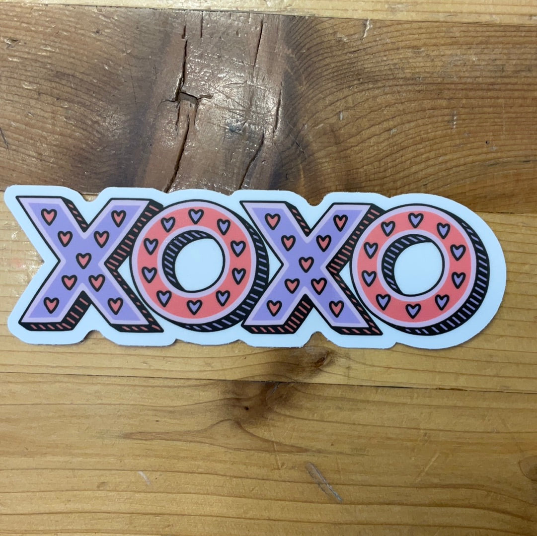 XOXO with hearts Sticker