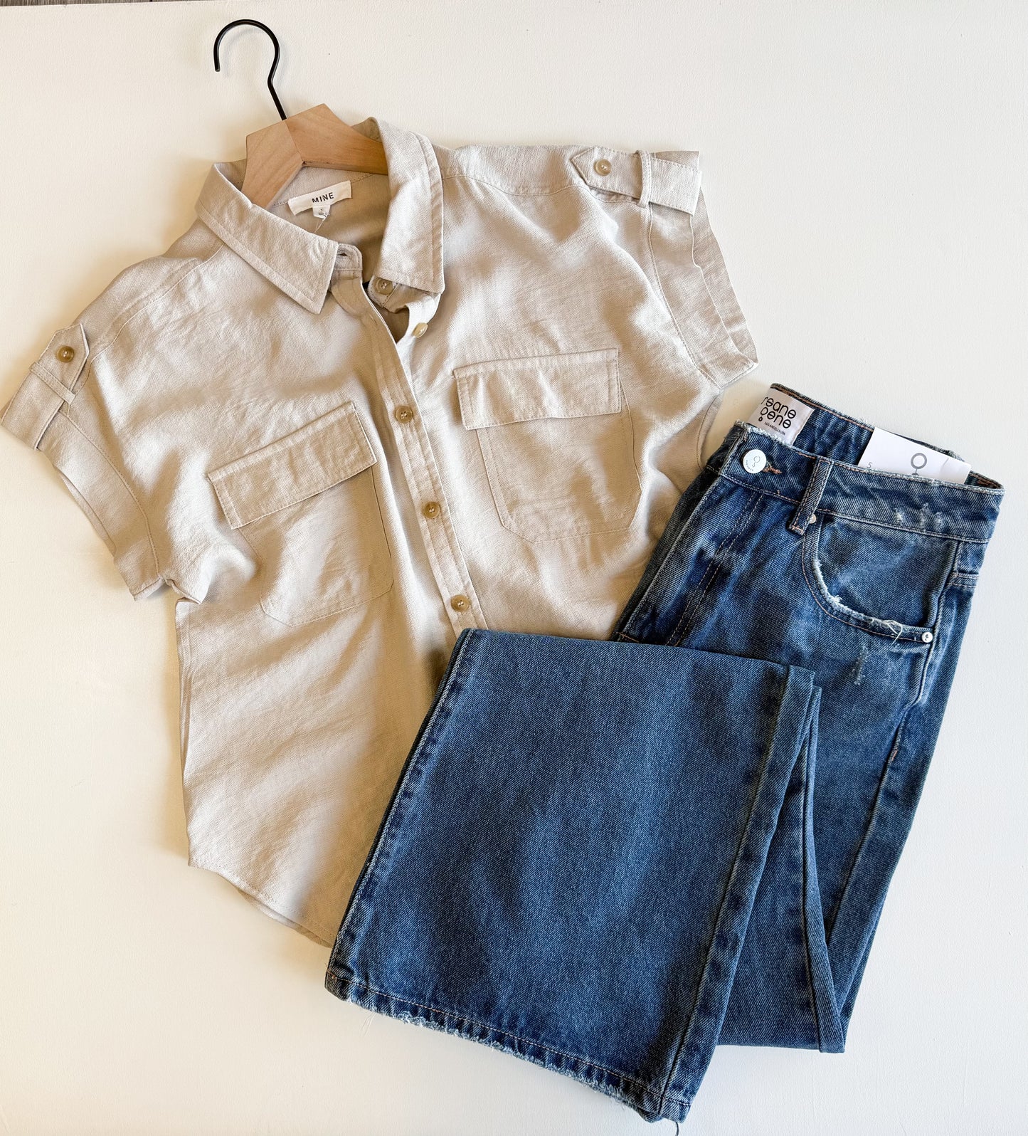What I Want Collared Button Down - Beige