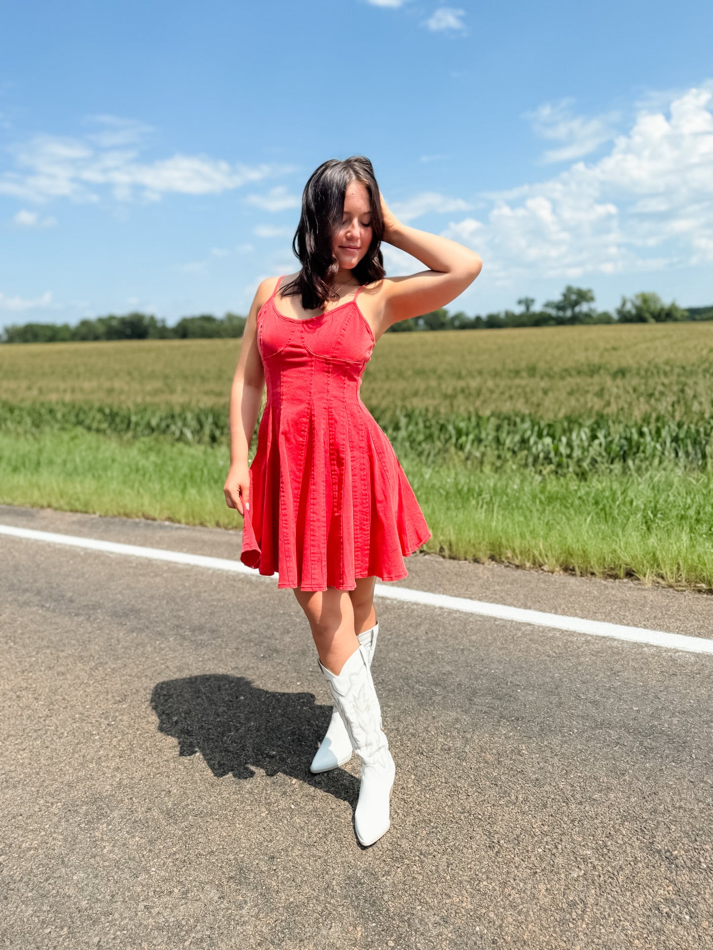 West Texas Mini Dress - Ruby