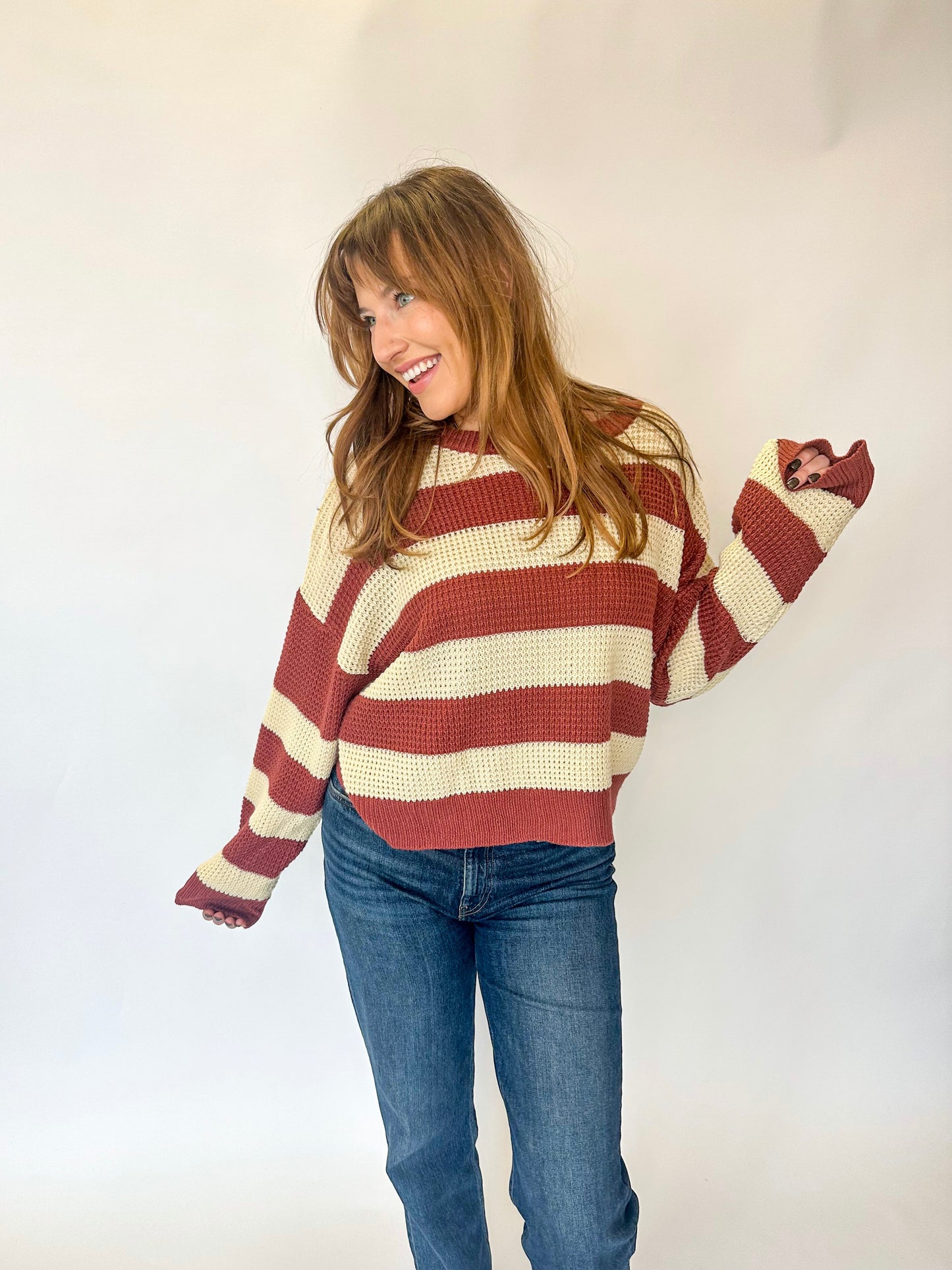 Cider Spice Striped Sweater