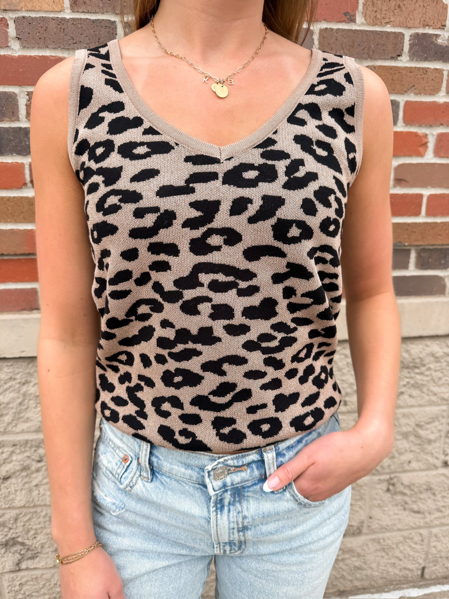 Knit Leopard Tank