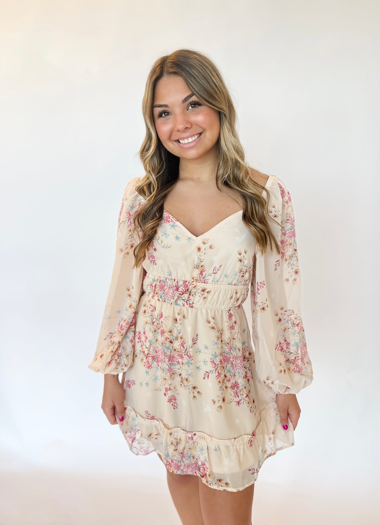 Midwestern Pretty Chiffon Dress