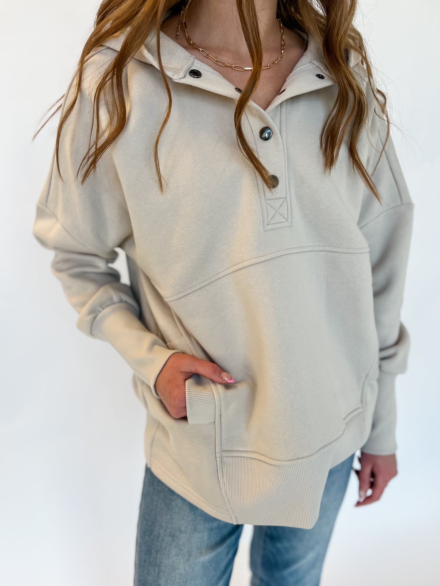 Passed Me By Pullover - Sand Beige