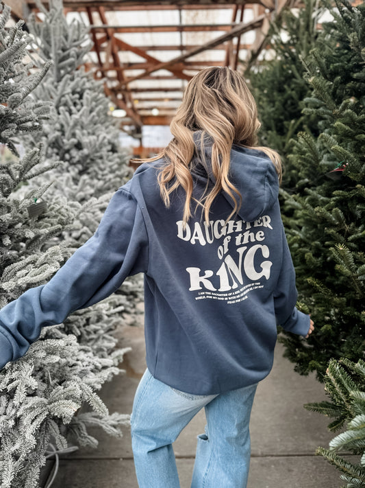 Daughter of the King Hoodie - Dusty Blue