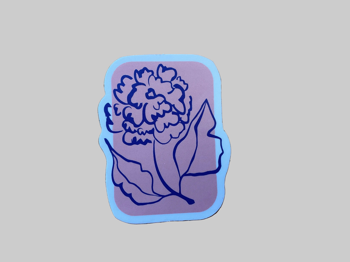 Pink + Navy Flower - Sticker