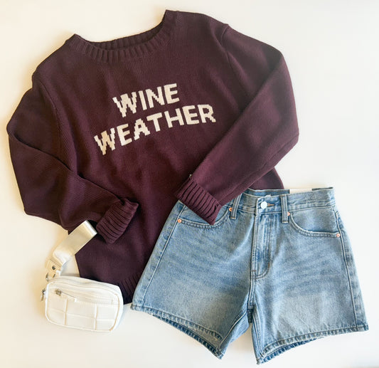 Wine Weather Sweater - Merlot