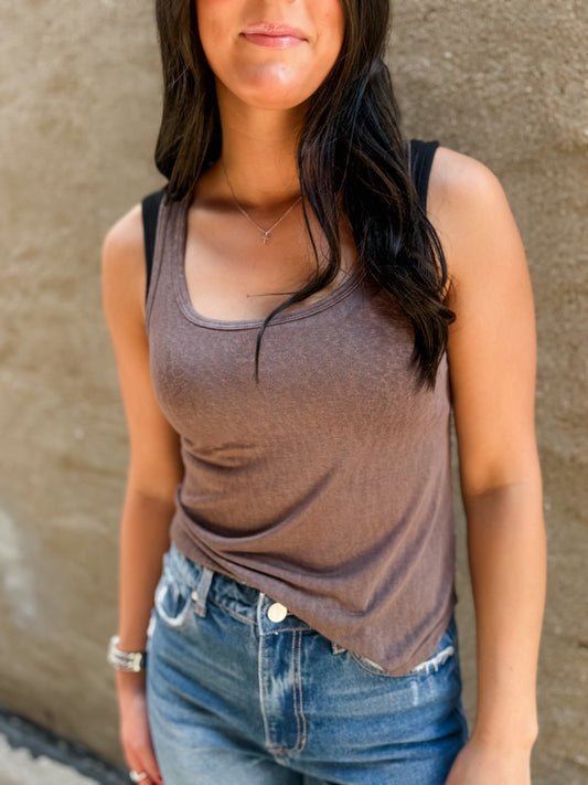 Autumn Drift Tank - Mocha