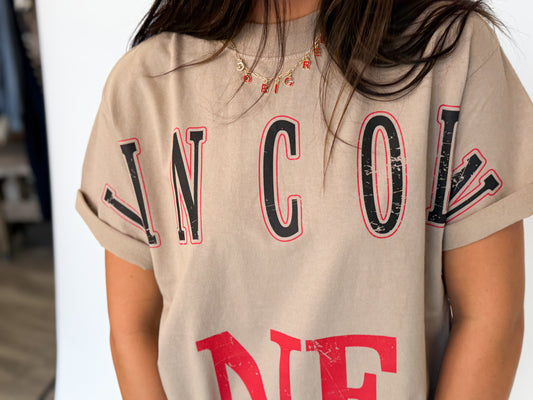 LINCOLN NE Heavyweight Tee - Sand