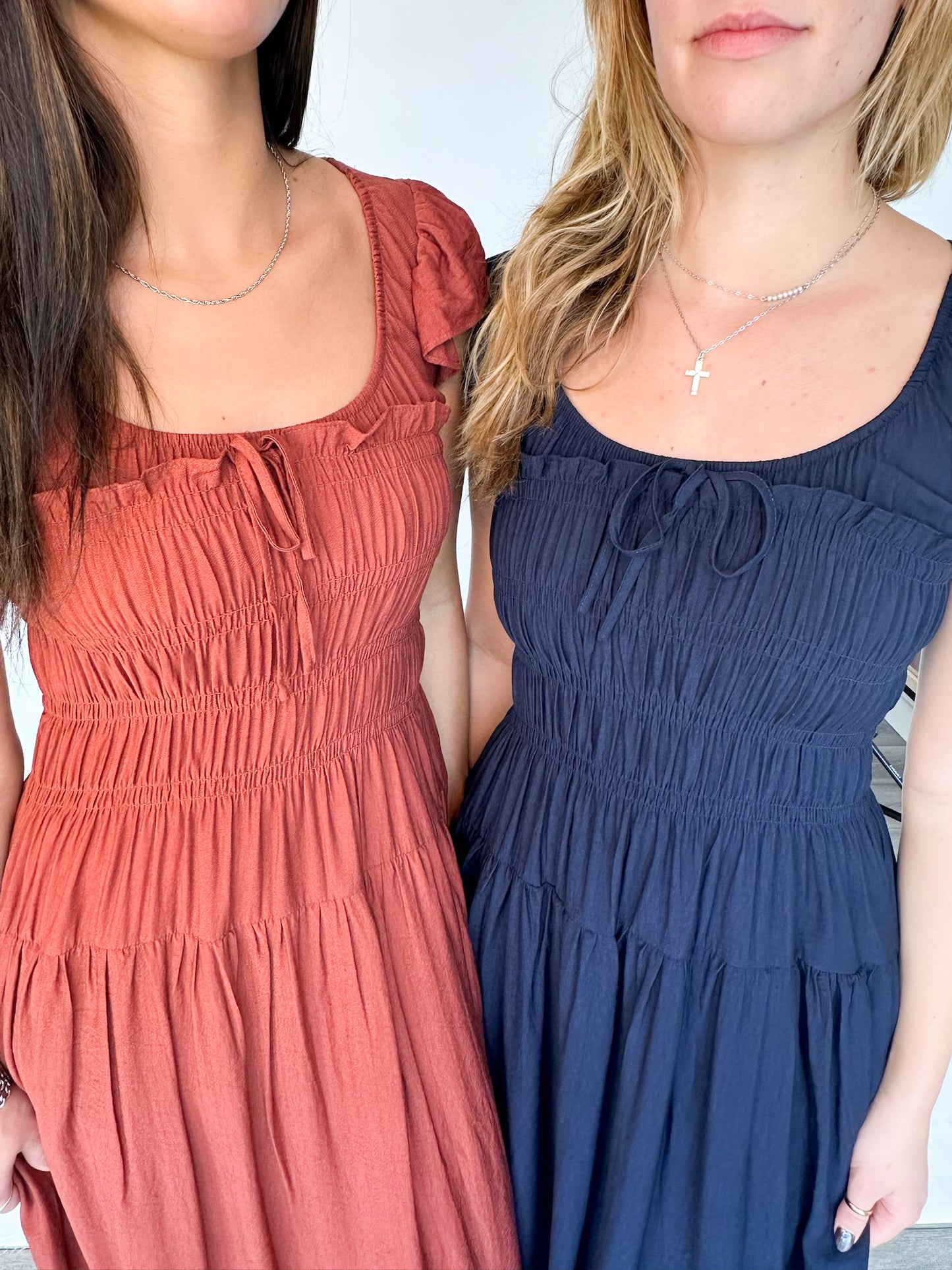 Rosalie Midi Dress - Navy