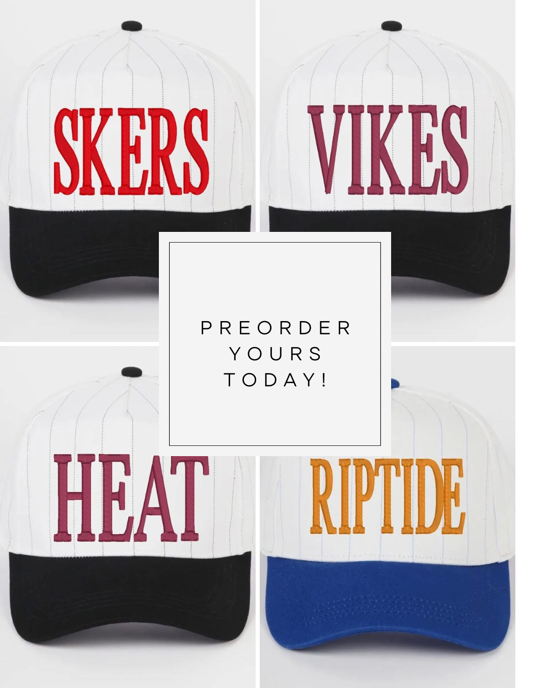 PRE ORDER - Pinstripe Baseball Hat