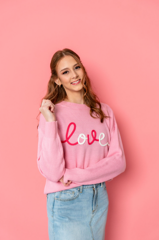 Embroidery Love Sweater