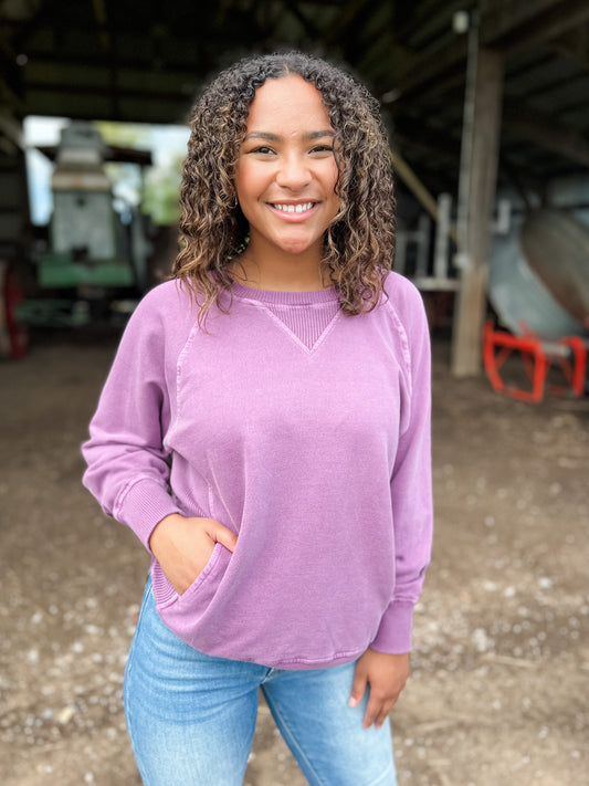 Tia Pocket Crew - Plum