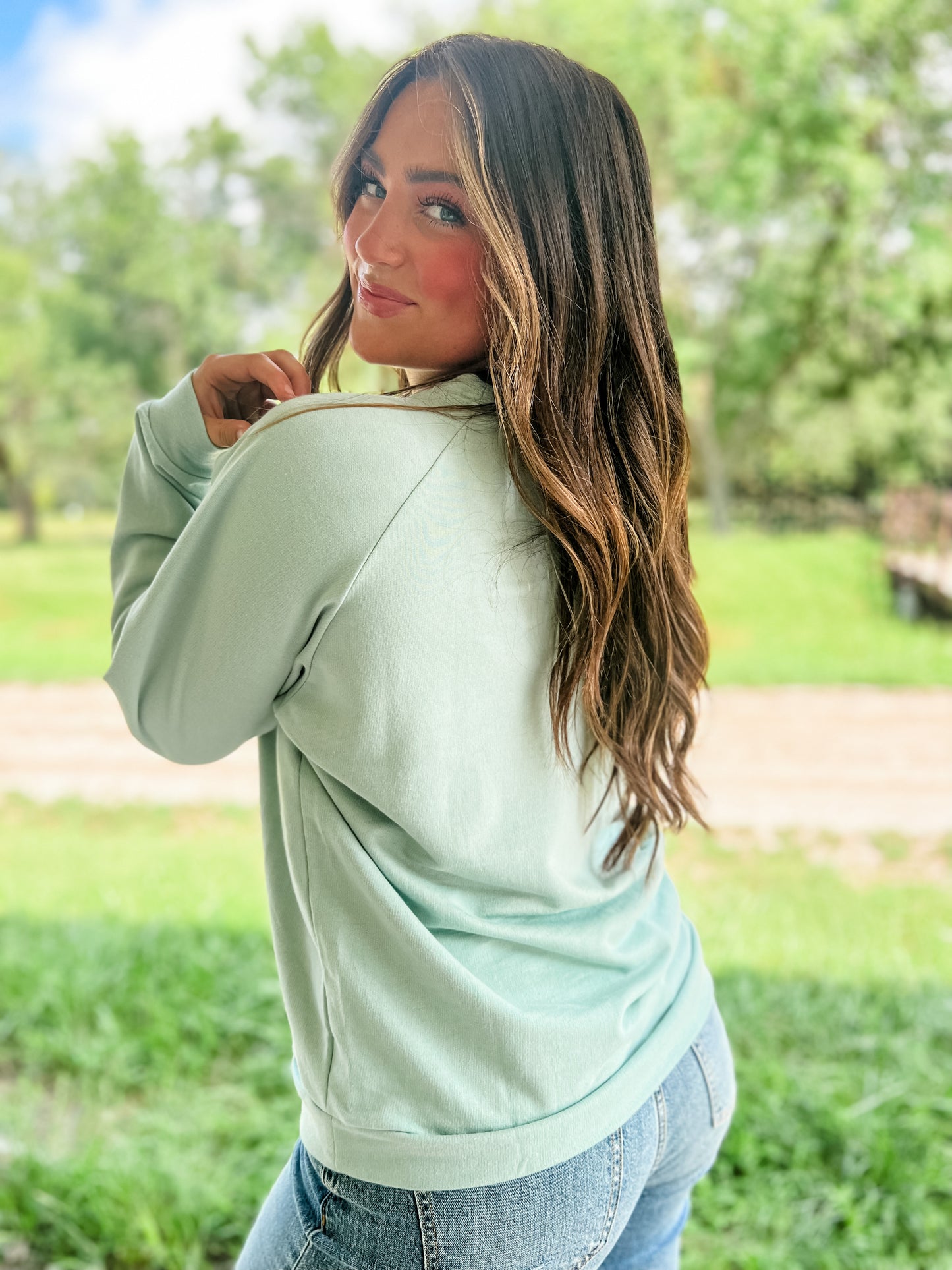 Never Enough Lightweight Crew - Dusty Teal