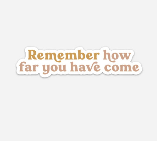 Anastasia Co. Sticker - Remember how far you have come