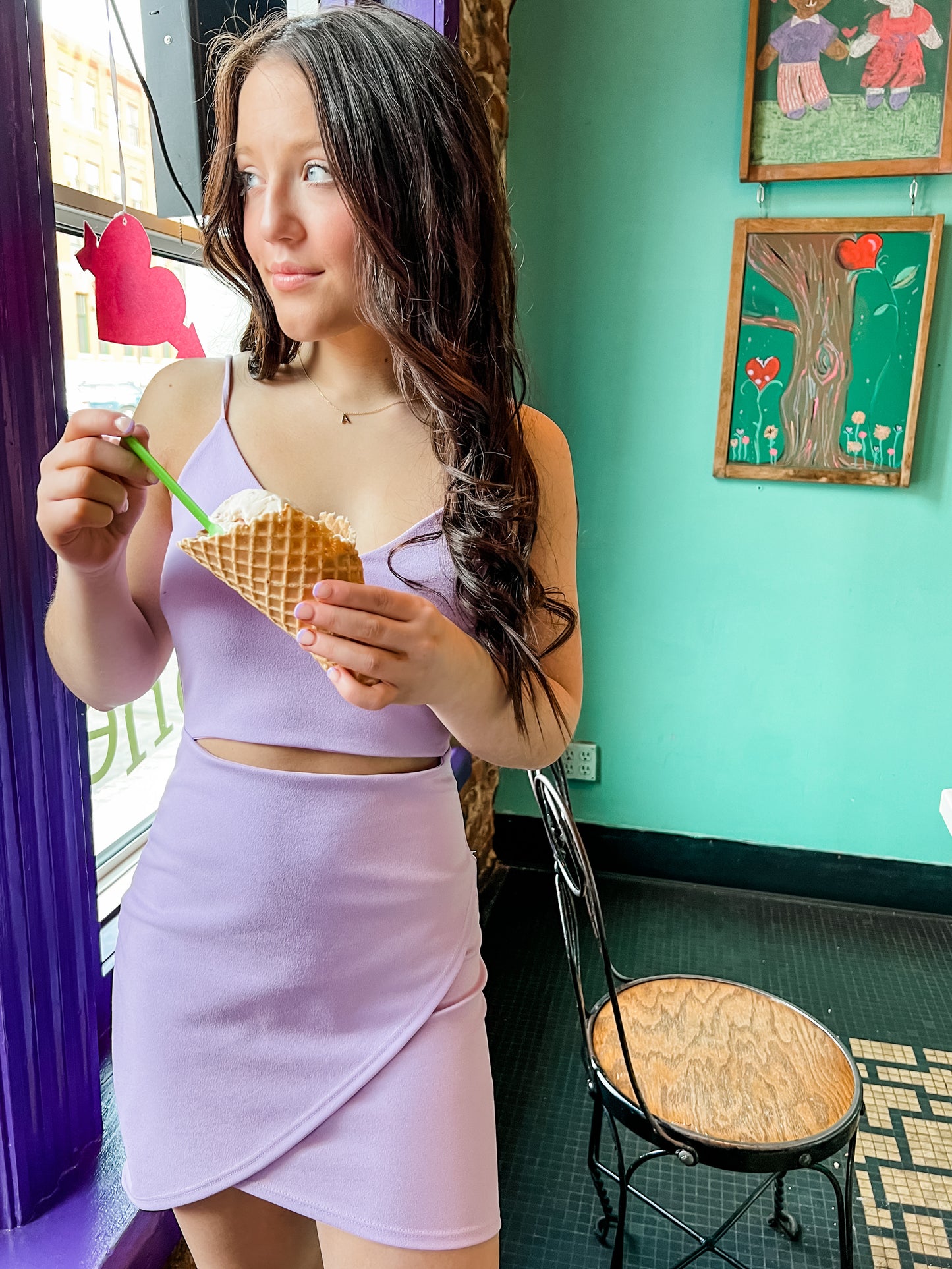 Happy Hour Mini Dress - Lavender